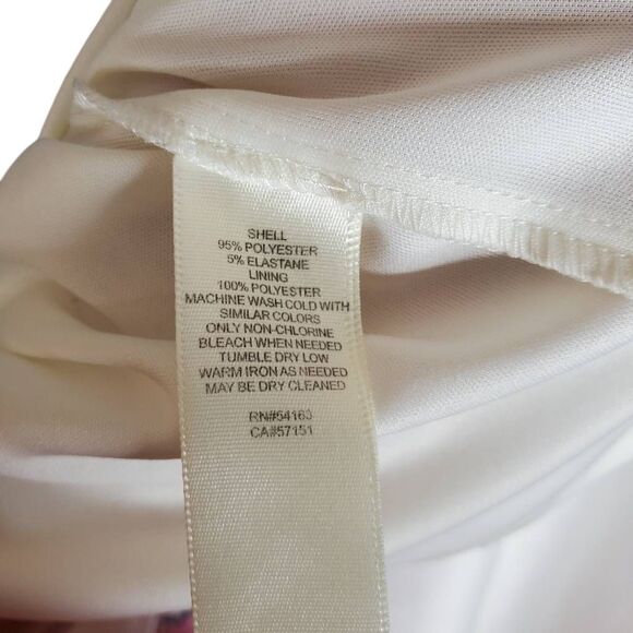 Eliza J Short Sleeve Abstract Navy and White Print Dress Color Block Pink Size 8 - Picture 8 of 14